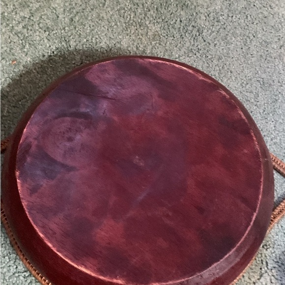 Pottery Barn bowl with wooden fruit EUC kitchen decorations - Picture 3 of 6